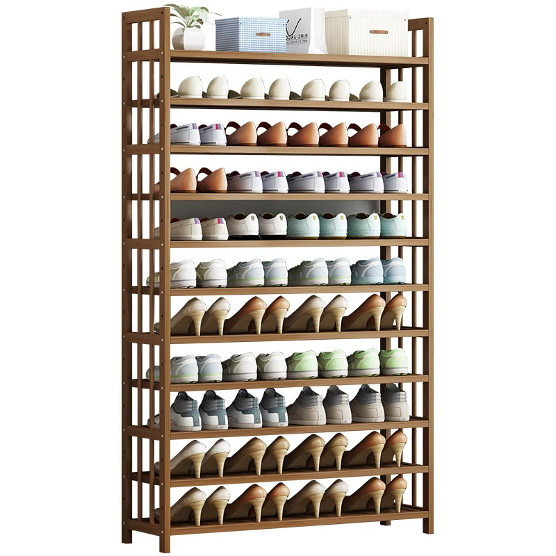 Shoe rack simple door indoor heightening large capacity multi-layer shoe cabinet storage shoe store display rack