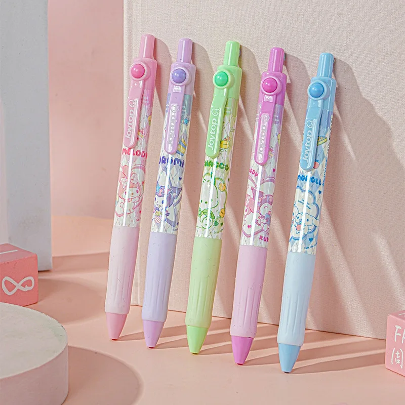 30pcs Sanrio  Press Neutral Pen Suit Cartoon Kuromi Cinnamoroll Wonderful Daily Series 0.5mm Student Office Stationary Wholesale