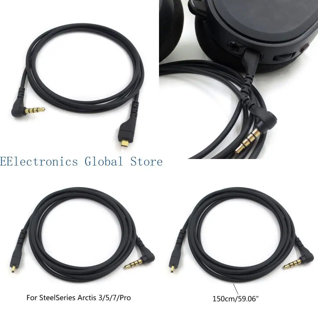 

462B Replacement Headphone Cable Extension Cable 3.5mm for Arctis 3 5 7