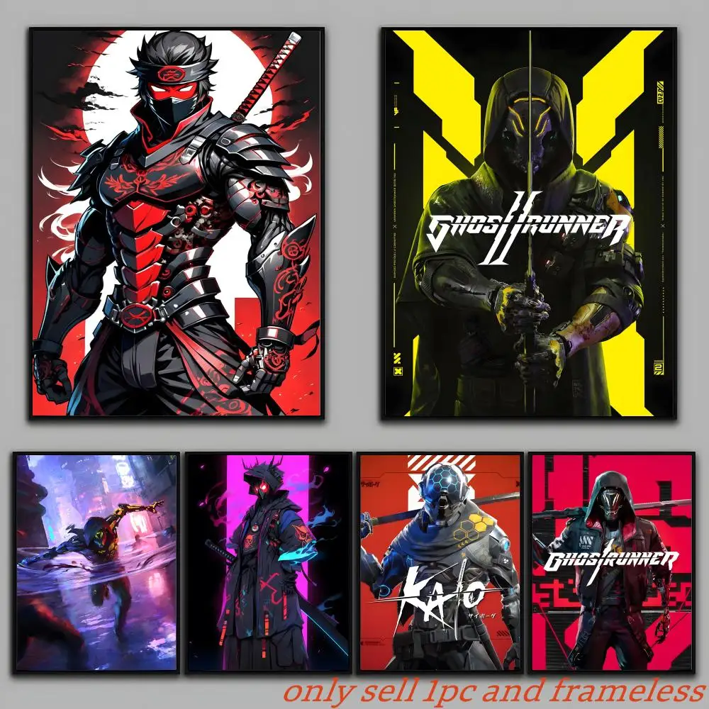 Hot-blooded Ninja Parkour Game Ghostrunner-G Poster Painting Prints Wall Art Picture Film Room Home Bar Cafe Decor Home  Mural