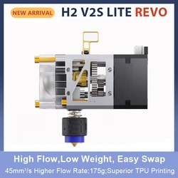 BIGTREETECH H2 V2S Lite Revo Extruder 24V 60W HeaterCore High Flow Hotend E3D Revo Nozzles for Hurakan Ender3 Voron 3D Printer