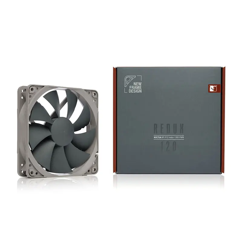 Noctua NF-P12 Redux-1300PWM 12cm Case Fan CPU Fan 4pin Fan 9 Blade Design SSO Bearing Eddy Current Control 6 Years Warranty