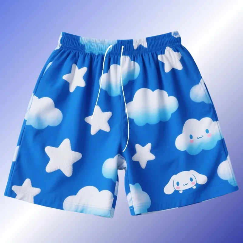 

MOTO-Модные милые шорты для взрослых: Cinnamoroll, Clouds & Stars, синий дизайн, бестселлер Aliexpress