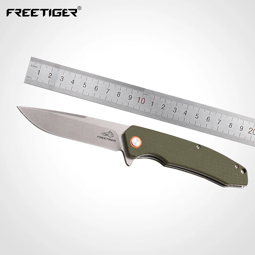 

FREETIGER Folding Pocket Knife with D2 Steel Blade Micarta Handle Foldable Knife for Outdoor Camping Hunting Survival Tactical