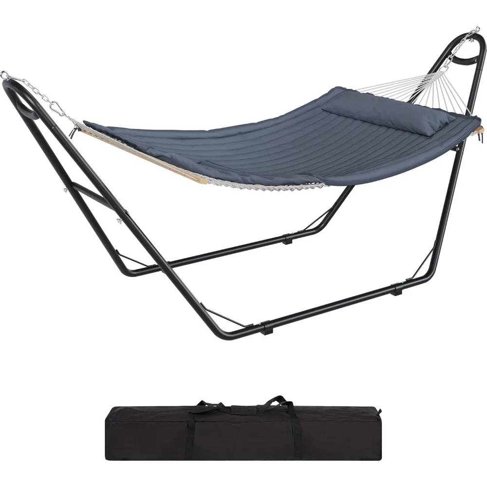 

Hammock with Stand Heavy Duty Hammocks Waterproof, Portable Hammock with Pillow Storage Bags for Backyards and Outdoor