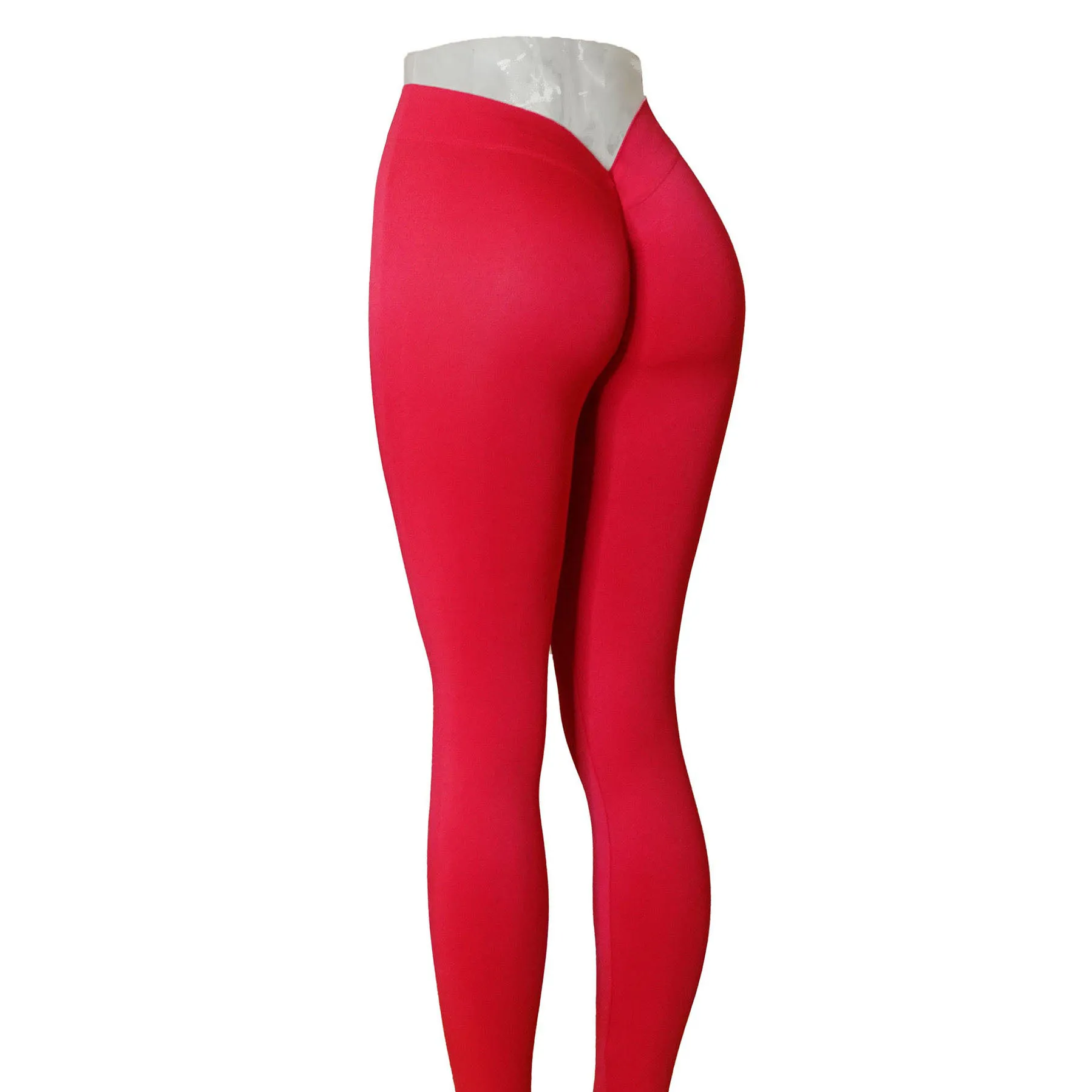 Women Comfort Soft Lightweight Quick Dry V Cut Scrunch Back Yoga Pants Sexy Double V Waist With Push Up Outdoor Sports Leggings