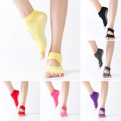 Women Sports Yoga Socks Anti Slip Gym Fitness Pilates Sock Dance Protector Five-finger Socks Split Toe Fitness Socks