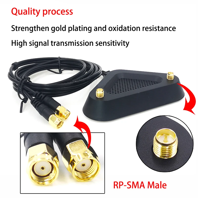 WiFi Dual Band Antenna Magnetic Base Extender Signal Booster for ASUS Z390 Z490 X570 B460 B360 Motherboard AX210/AC Network Card