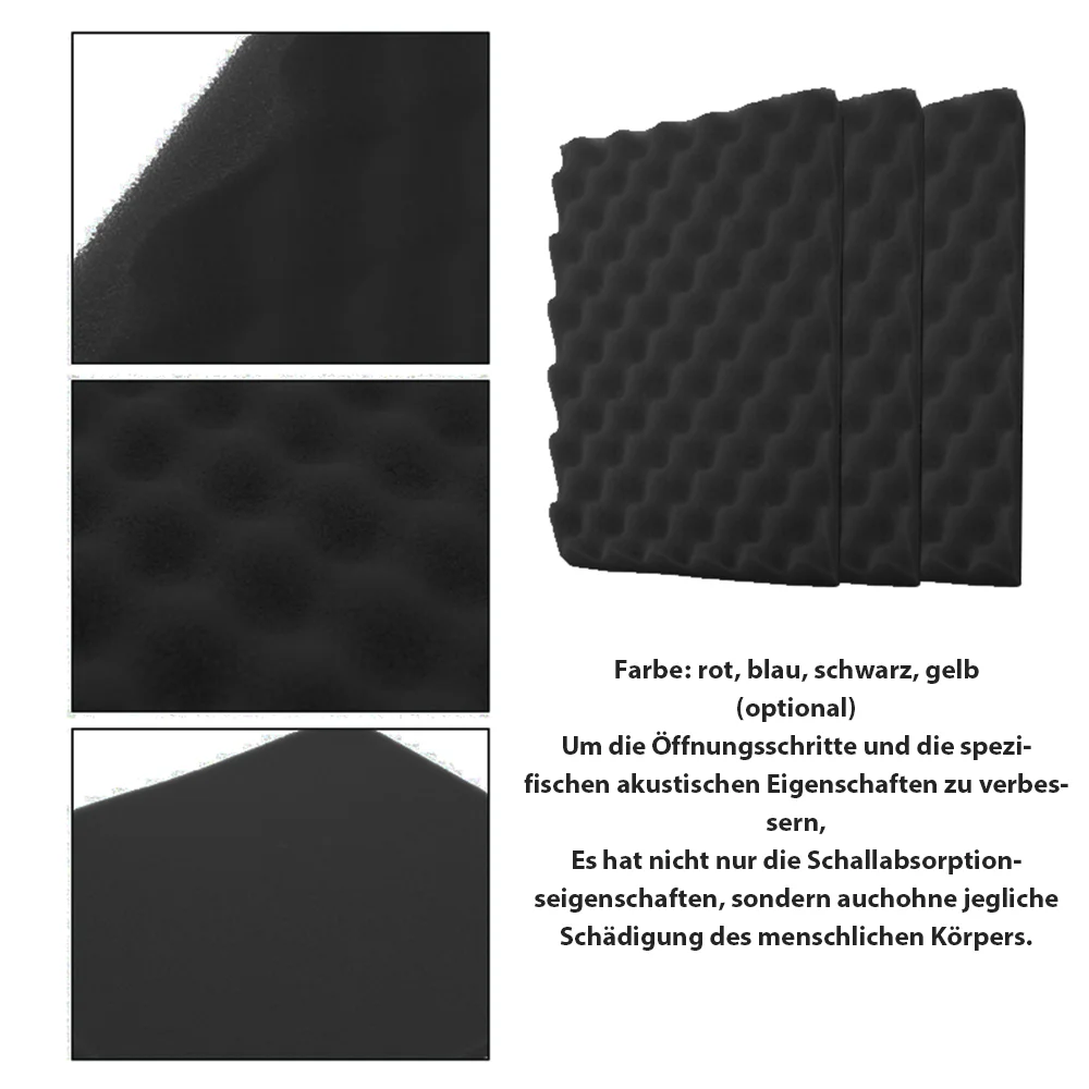 12 قطعة لوحة جدار عازلة للصوت رغوة البولي يوريثين الإسفنج ألواح الرغوة الصوتية 30*30*2.5 سنتيمتر استوديو امتصاص الصوت عزل الضوضاء جزء