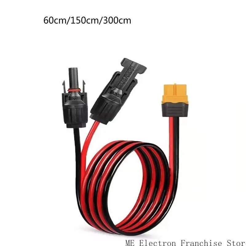 

12AWG Solar Connectors to XT60 Extension Cable for Car Battery and Generator Use