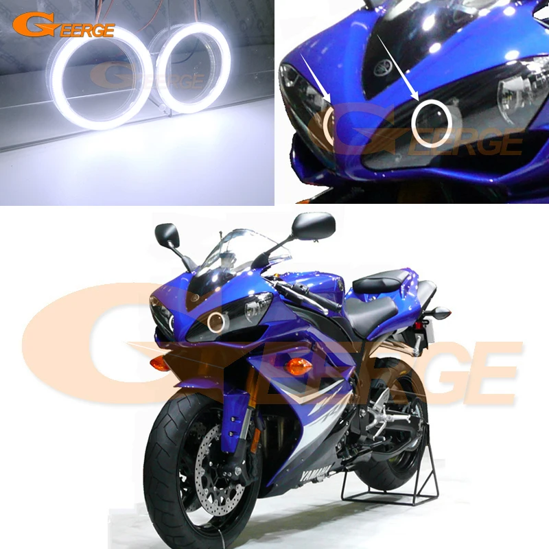 

For Yamaha R1 YZF-R1 2004 2005 2006 2007 2008 Excellent Day Light Ultra Bright COB Led Angel Eyes Kit Halo Rings