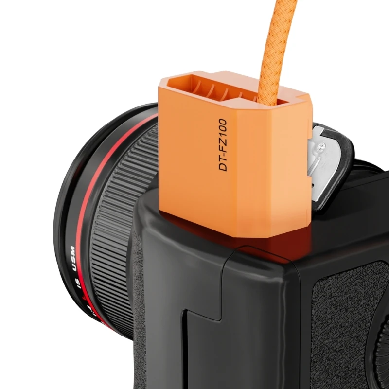 Cable de alimentación de batería simulada D Tap a NPFZ100 tipo C USB C para cámaras A7R V/A7IV/A7SIII/A7RIV con protecciones contra sobrecarga