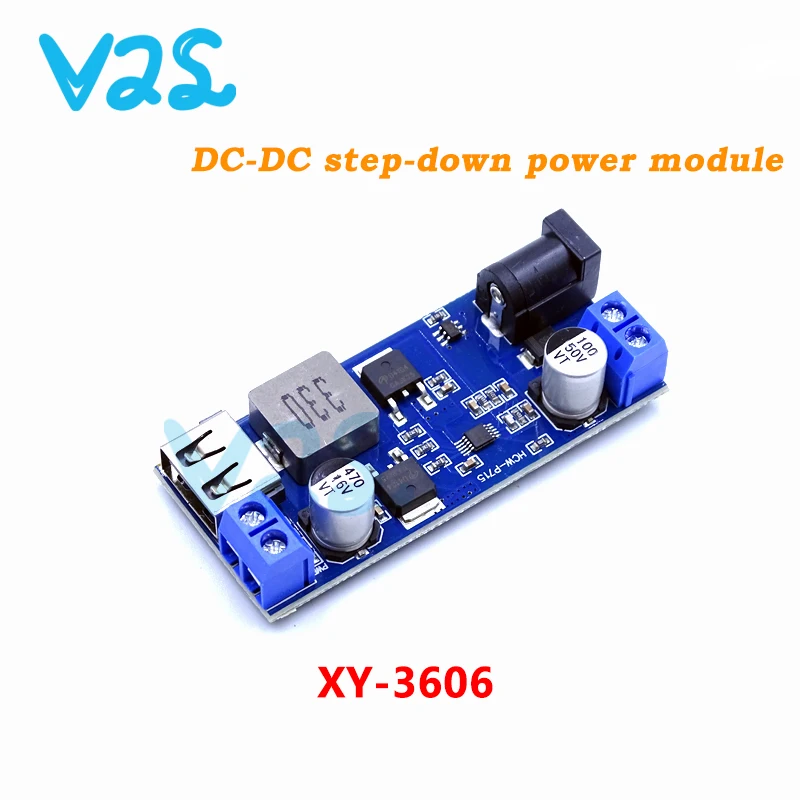 1pcs - 50pcs DC 5A Step-down Power Supply Module 24v / 12V Wide Voltage 9-36V to 5V Power Converter XY-3606