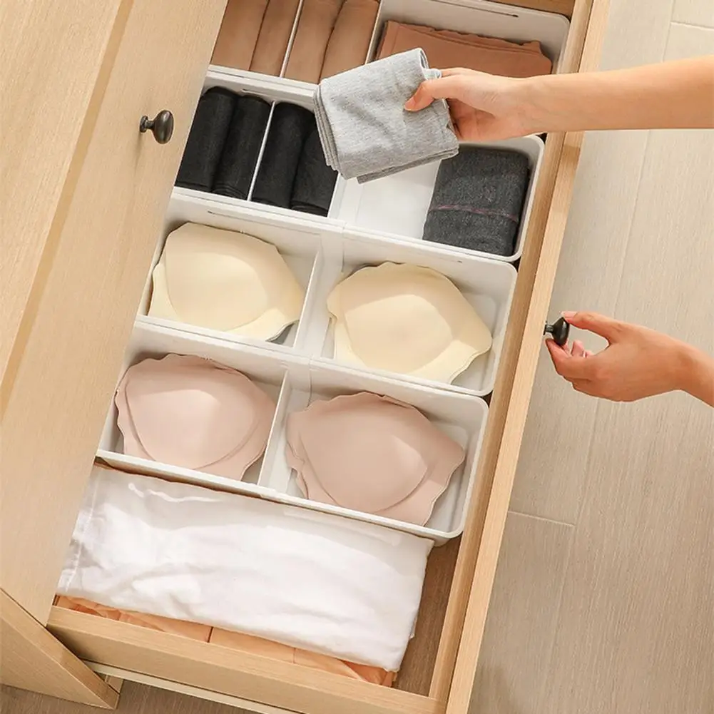 

Expandable Drawer Organizers Boxes Neatly Store Cutlery Underwear Socks Multi-functional Storage Box With Dividers