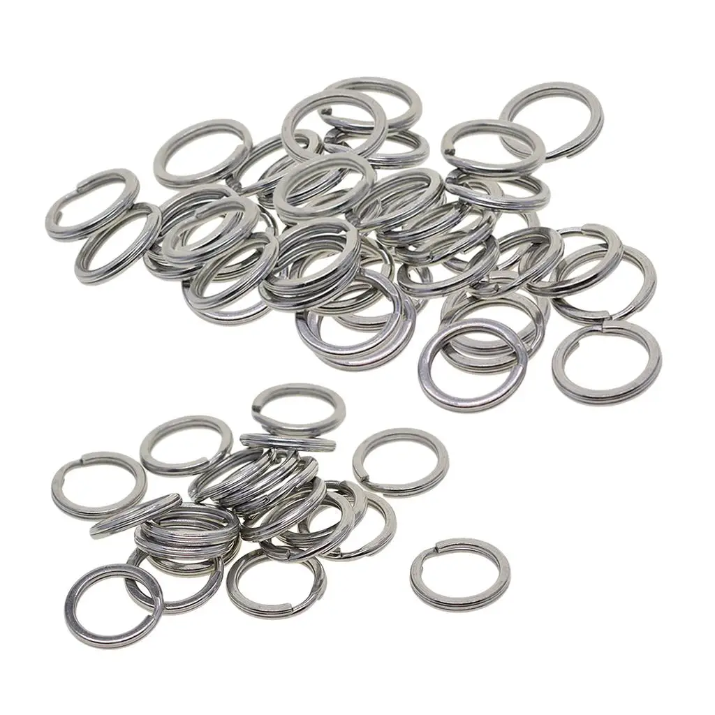 20/50 Steel Round Split Ring Key Rings Bulk 15mm Double Loop Finishing Rings