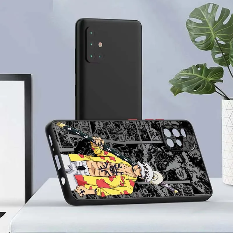 أنيمي قطعة واحدة لوفي زورو لسامسونج A56 A42 A36 A34 A33 A32 A23 A16 A04 A03 ملاحظة 20 5G متجمد شفافة جراب هاتف