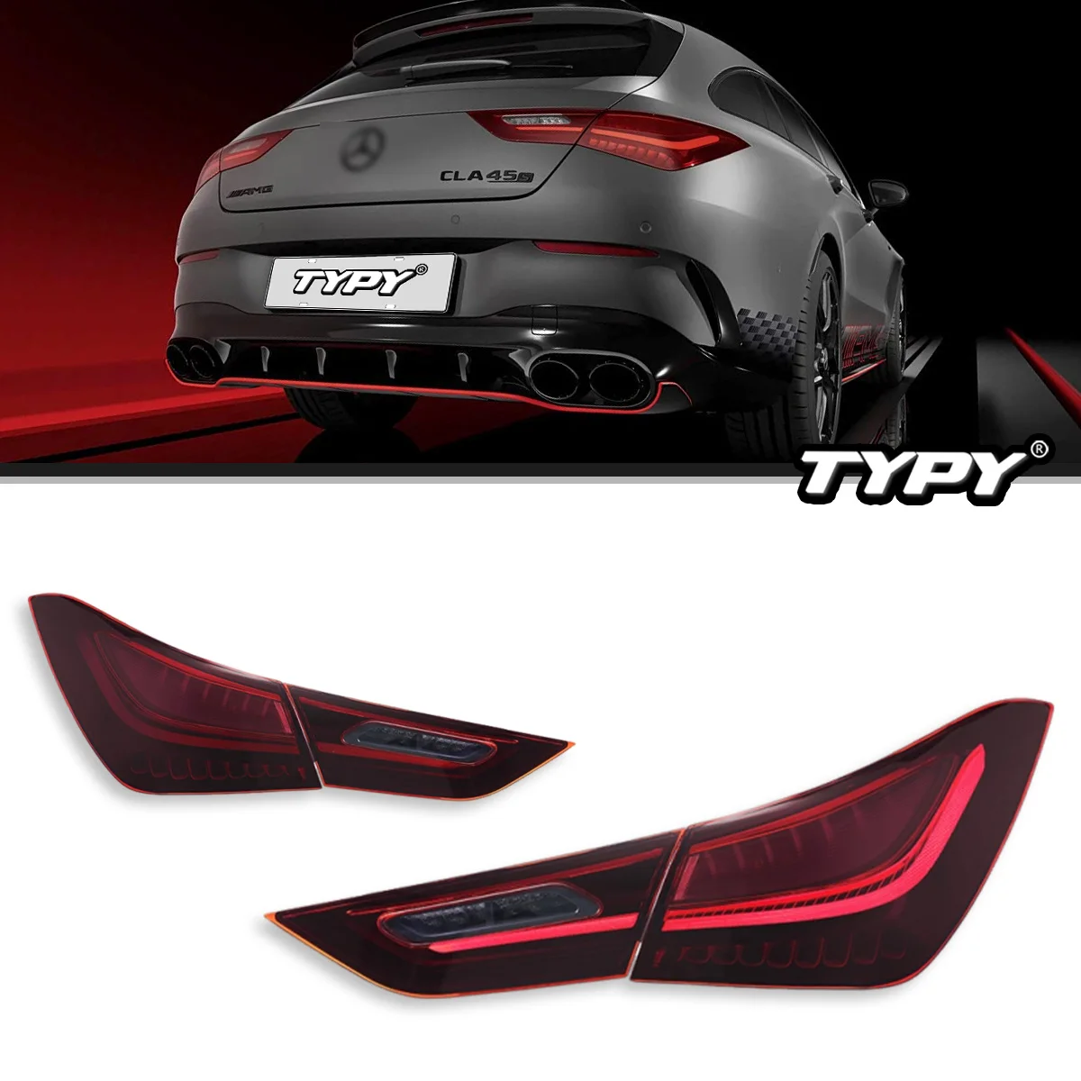 

Car Lights For Benz CLA W118 200 220 260 2020-2023 Car Taillights Replacement LED Auto Back Lamp Assembly Tools Accessories
