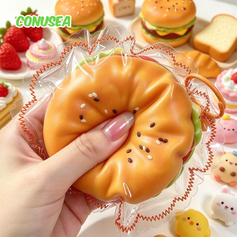 Sensory Toys Hamburger Handmade Fidgets Stress Balls Softie Crunch Creative Slow-bouncing Cheap Stress Relief Anti-stress Toy