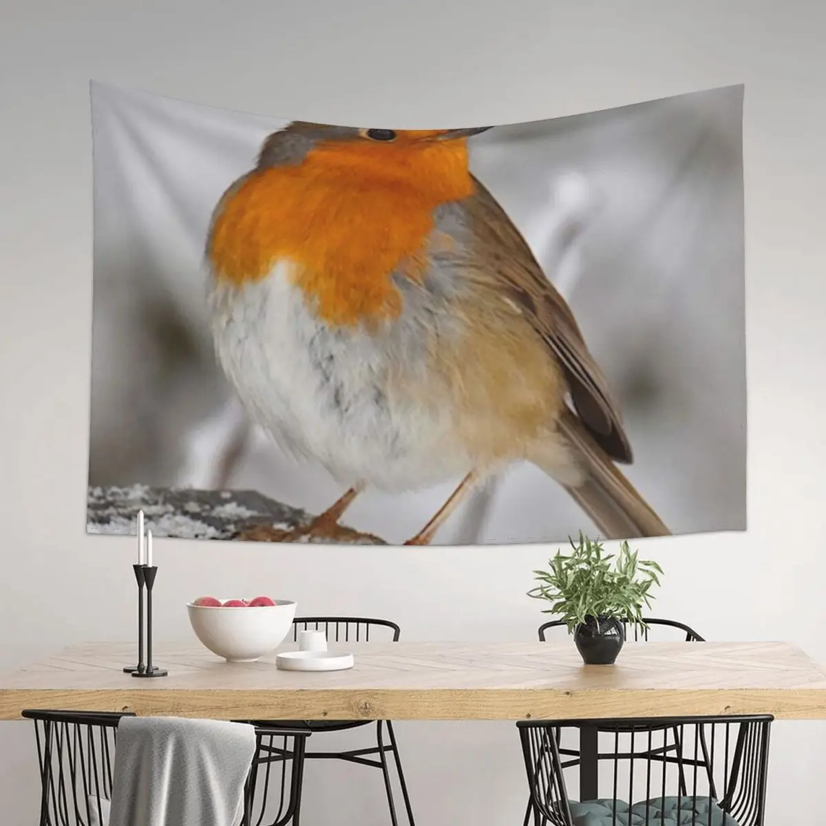 

Cheeky Robin Tapestry Aesthetic Home Decor Wall Art Bathroom Decor Tapestry