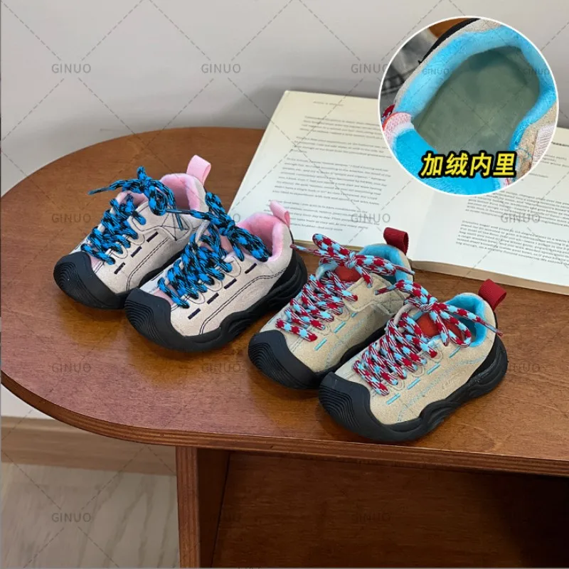 Kids Skate Shoes Summer Sneakers Lightweight Soft Boys Girls Baby Running Shoes Four Seasons Models Red Kids Baby Board Shoes