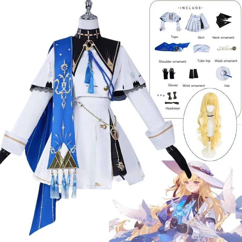 

Phoebe Cosplay Game Wuthering Waves Phoebe Cosplay Costume Dress Carnival Halloween Comic Con Animation Party Outfit Wig