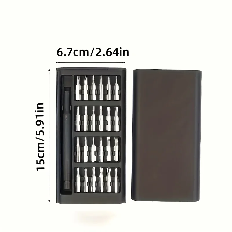 25-in-1 Mini-Schraubendreher-Set, Flachkopf- und Kreuzkopf-Schraubendreher, geeignet für elektronische Produkte – Detail 3