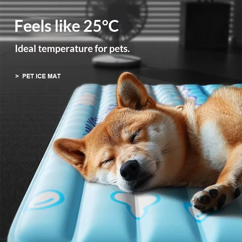 

Wholesale Cute Cartoon Pet Ice Mat Instant Cooling Gel Pad For Dogs Cats