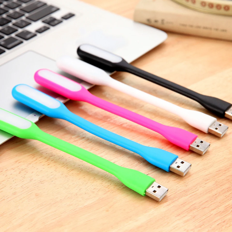 Flexible USB Led Night Lights Mini LED Table Light Reading Light Portable For Xiaomi USB LED Light with USB For Power Bank/PC