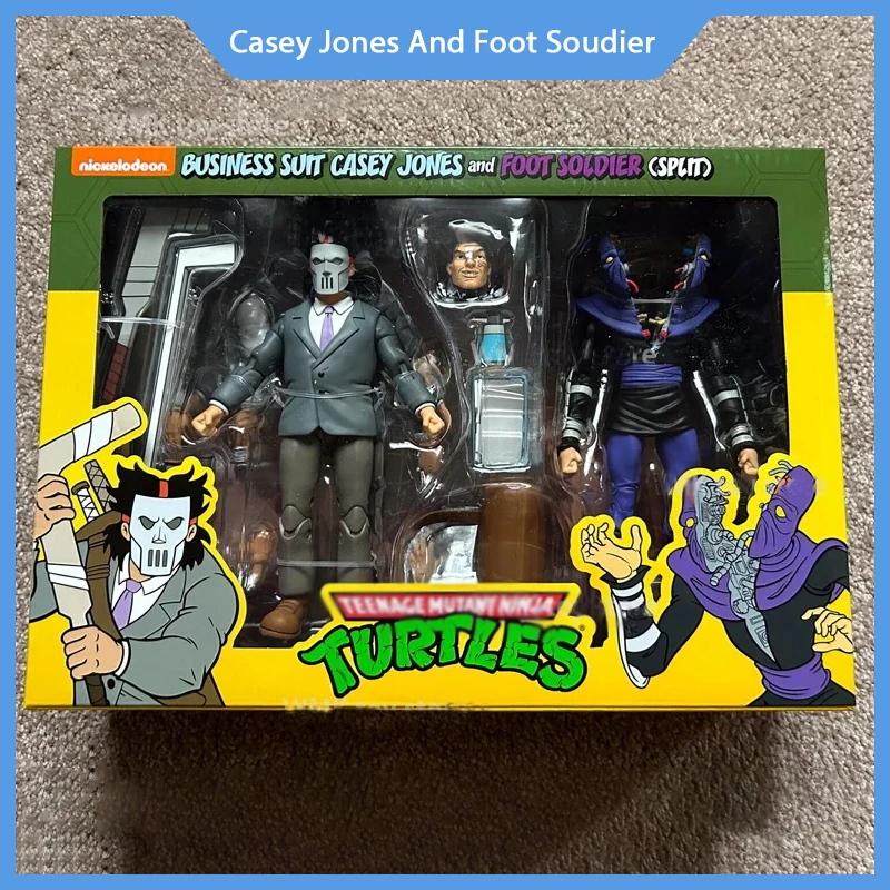 

In Stock New Neca Tmnt Turtles Business Suit Casey Jones & Foot Soldier Anime Action Figure Statue Collectible Model Toy Gifts