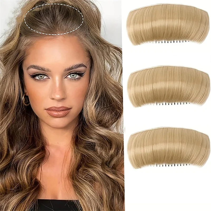 1PC Women's Wig Cushion Volumizing Fiber Insert Comb Invisible Fluffy Hair Pad for Heightening Hair Roots And Stable Hairstyle
