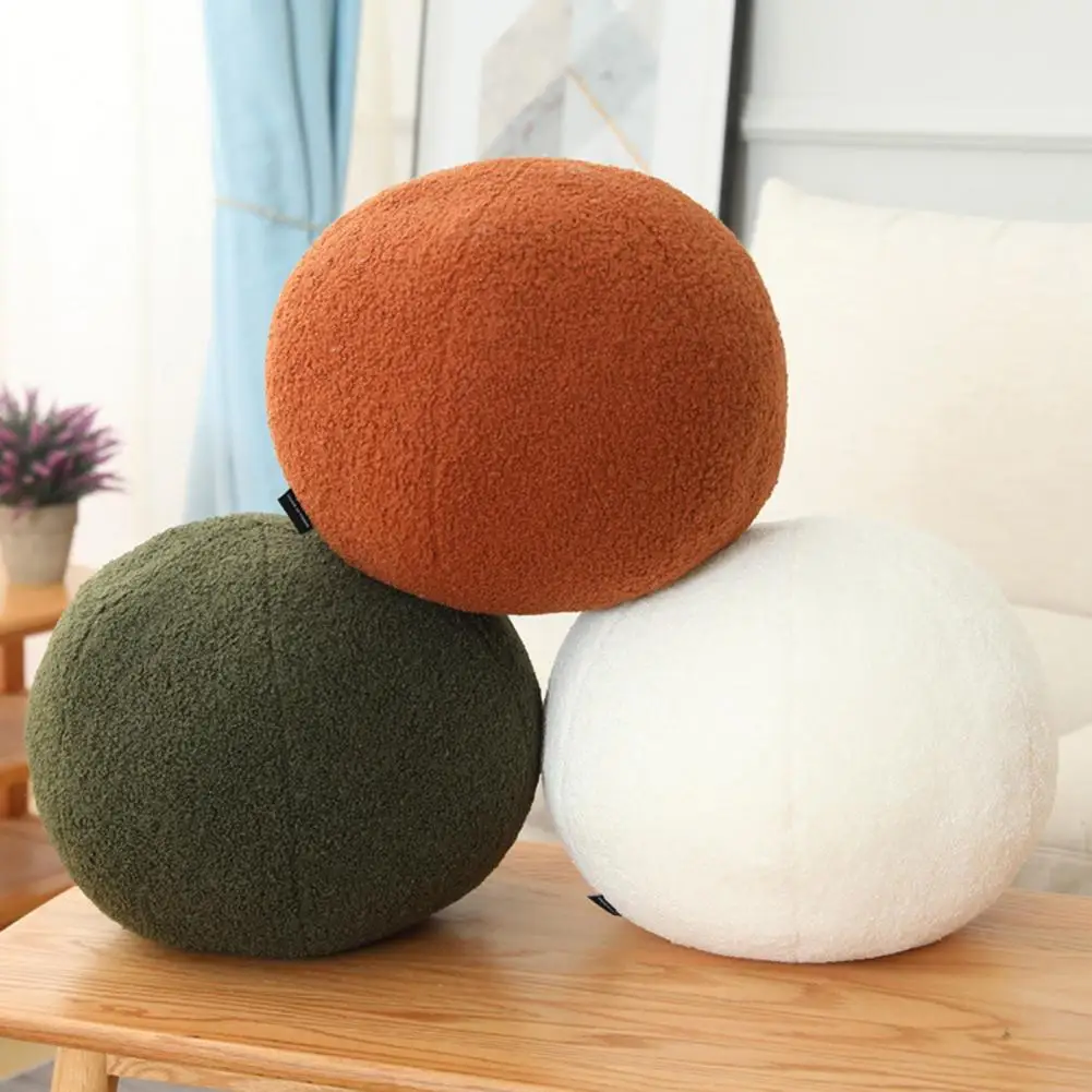 

Sofa Pillow Pp Cotton Filling Pillow Extra-soft Minimalist Round Pillow Fully Filled Modern Bedroom Decorative for Stylish