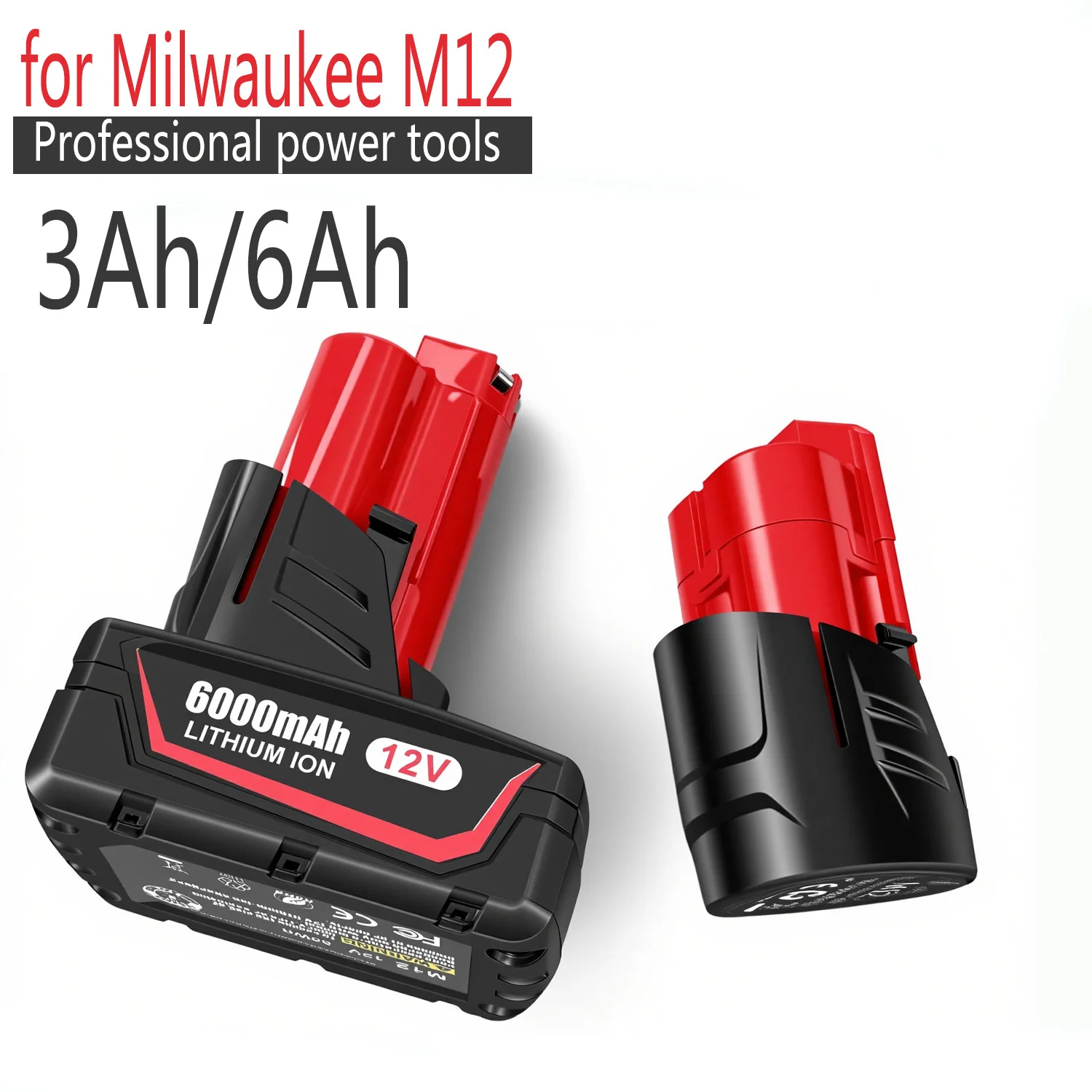 100% Original 12V Rechargeable Battery For Milwaukee 3Ah 6Ah M12 XC Cordless Tools 48-11-2402 48-11-2411 48-11-2401 MIL-12A-LI