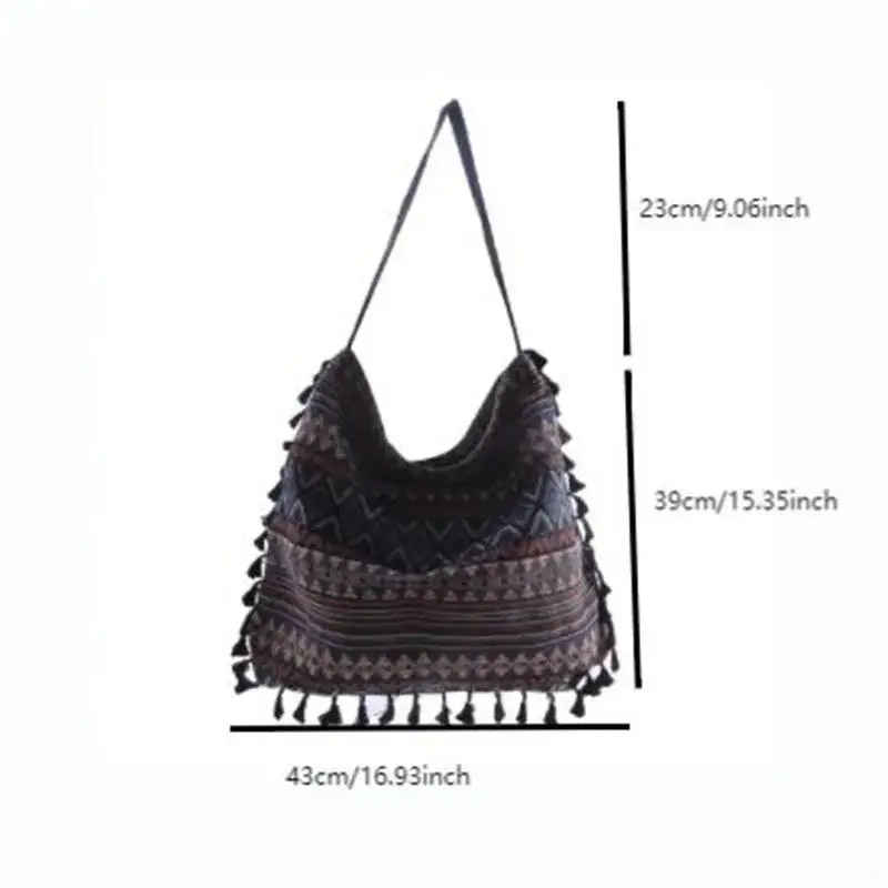 New Vintage Bohemian Fringe Shoulder Bag Women Tassel Boho Hippie Gypsy Fringed Women\'s Handbags Open Bags