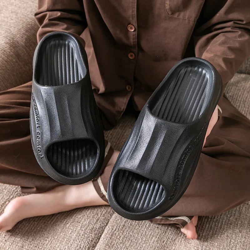 Women Men Summer EVA Slippers Soft Non-slip Beach Sandals Fashion Outdoor Thick Sole Slide Comfortable Indoor Home Shoes Female - view 4