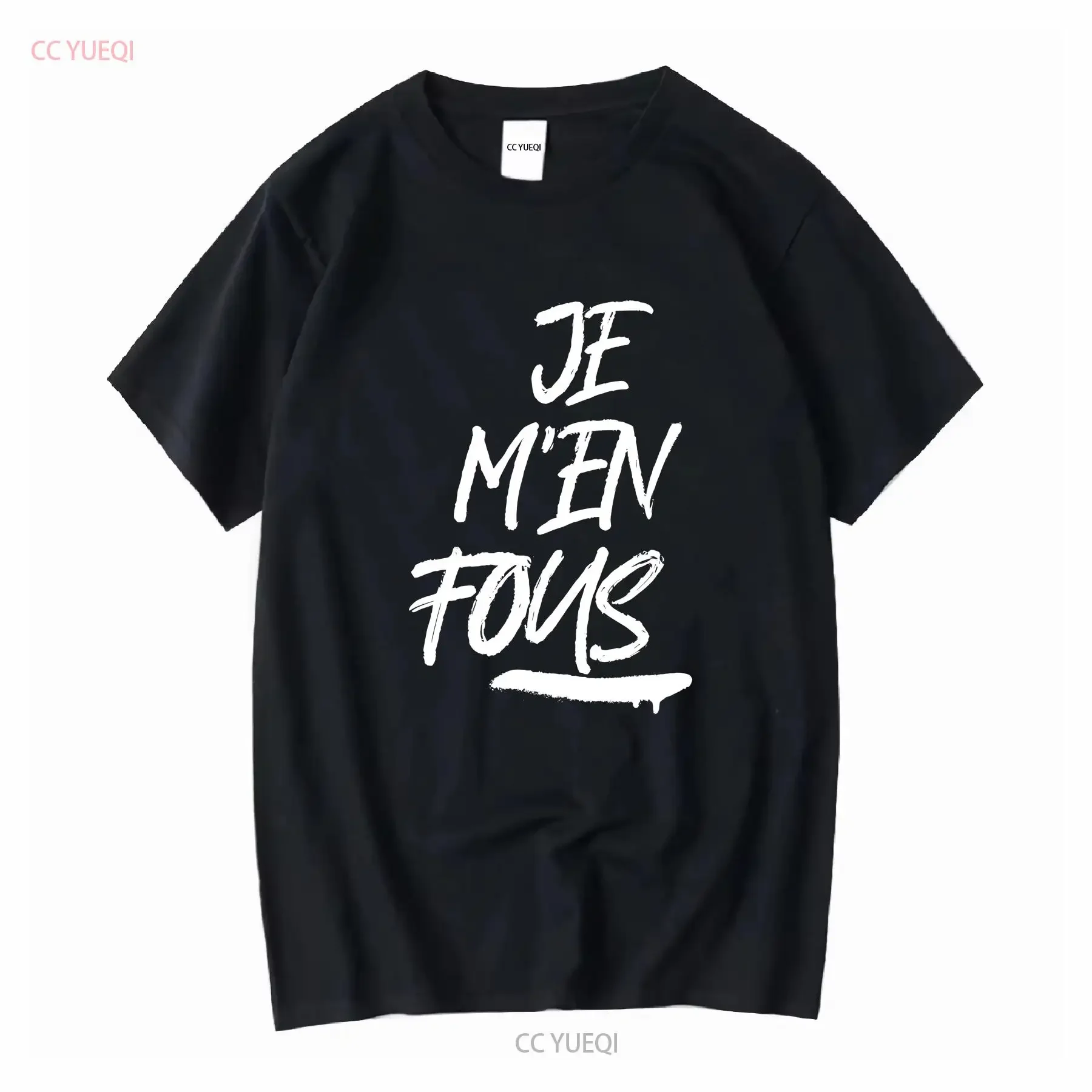 T Shirt je m'en fous zadig long or short sleeves vintage Washed homme Slightly fashion Stylish Top For Everyday Wear streetwear