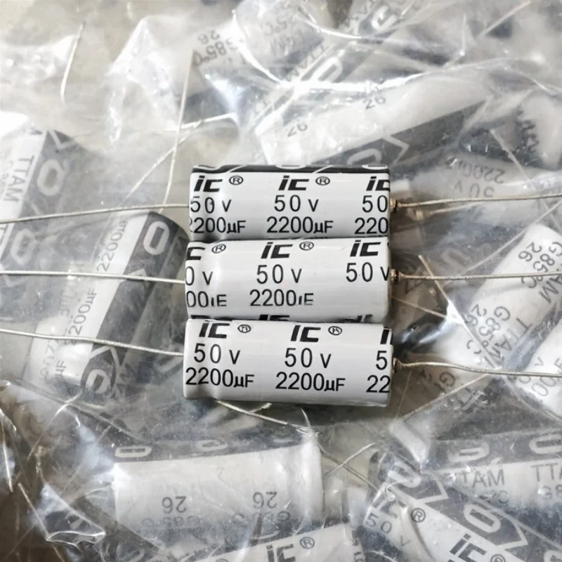 2PCS 2200UF 50V Axialkondensator 50V 2200UF 16X38 TTAM Durchgangskondensator