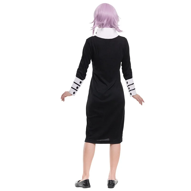 1pcs Anime Soul Eater Crona Cosplay Costume Women Girls Halloween Party Black Dress Role Play C121M88