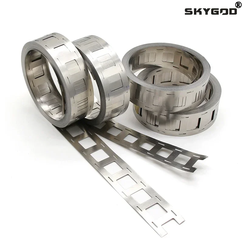 

1 Roll 10M Nickel Plated Steel Strip 2P 0.15x25.5mm 2P 0.15x27mm For 18650 Lithium Battery Pack Welding Tape Belt