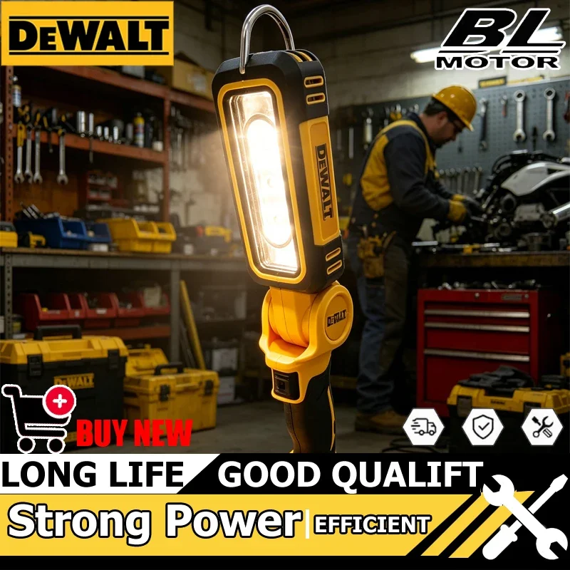 

Многофункциональный складной портативный фонарь DEWALT на литиевой батарее, 90 градусов, для кемпинга, аварийного освещения, обслуживания автомобилей и рабочих работ