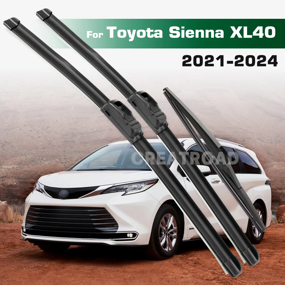 For Toyota Sienna XL40 2021-2024 2022 2023 Wiper Front & Rear Wiper Blades Windshield Windscreen Window Brushes 26