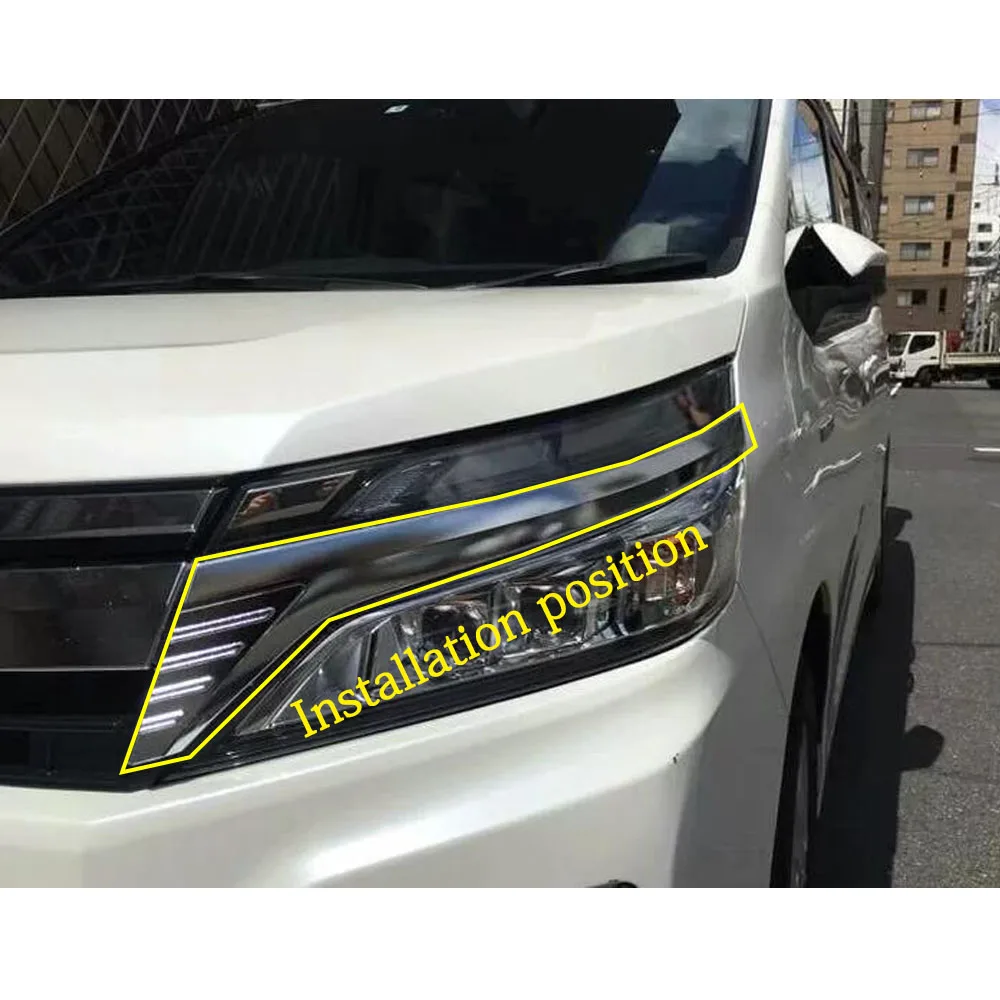 Sticker Body Head Front Eyebrow/Trim Light Lamp Frame Cover For Toyota Noah Voxy 80 Series 2015 2016 2017 2018 2019 2020 2021