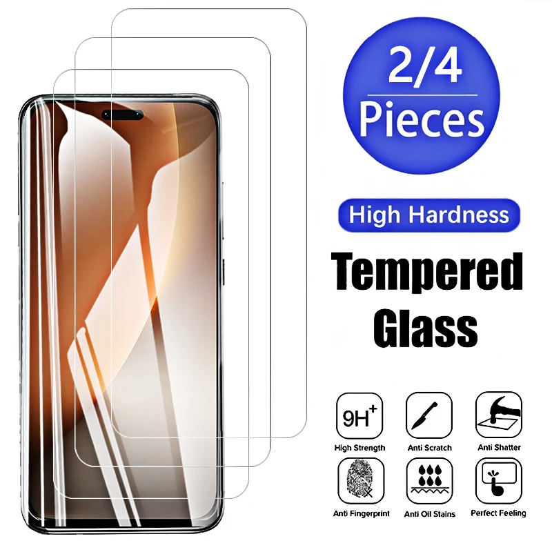 4PCS 2PCS Tempered Glass for Honor Magic8 Pro Magic 8 BKQ-N49 6.71" Front Anti-Scratch Screen Protector Full Coverage Clear Film