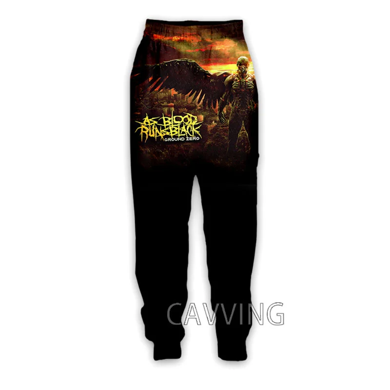 Cavving 3d Geprint Als Blood Runs Zwarte Band Casual Broek Sport Joggingbroek Joggingbroek Broek