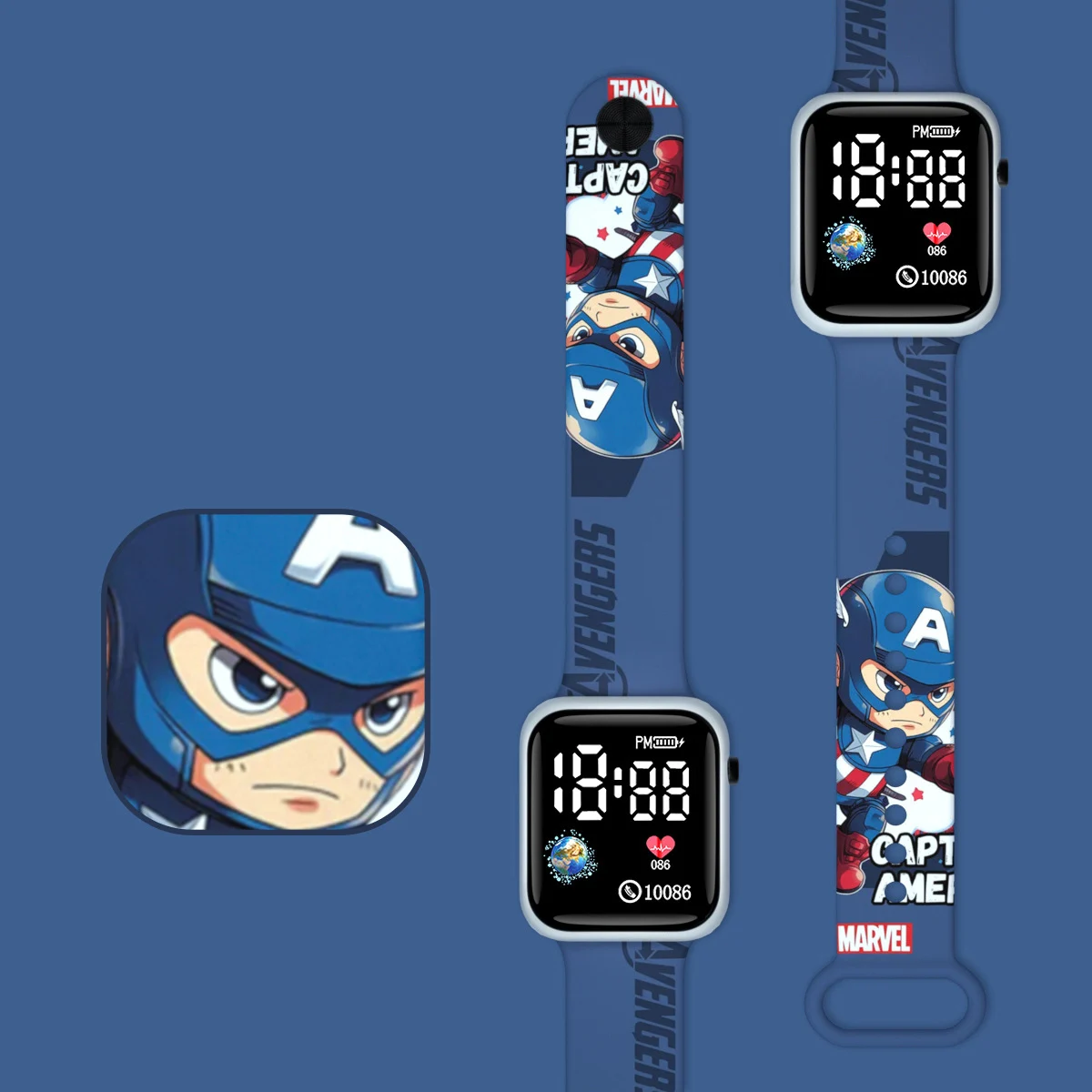 New Cartoon Printed Spideman Children Watches for Kids Boys LED Electric Iron Man Watch Girls Women Student Gift view 6