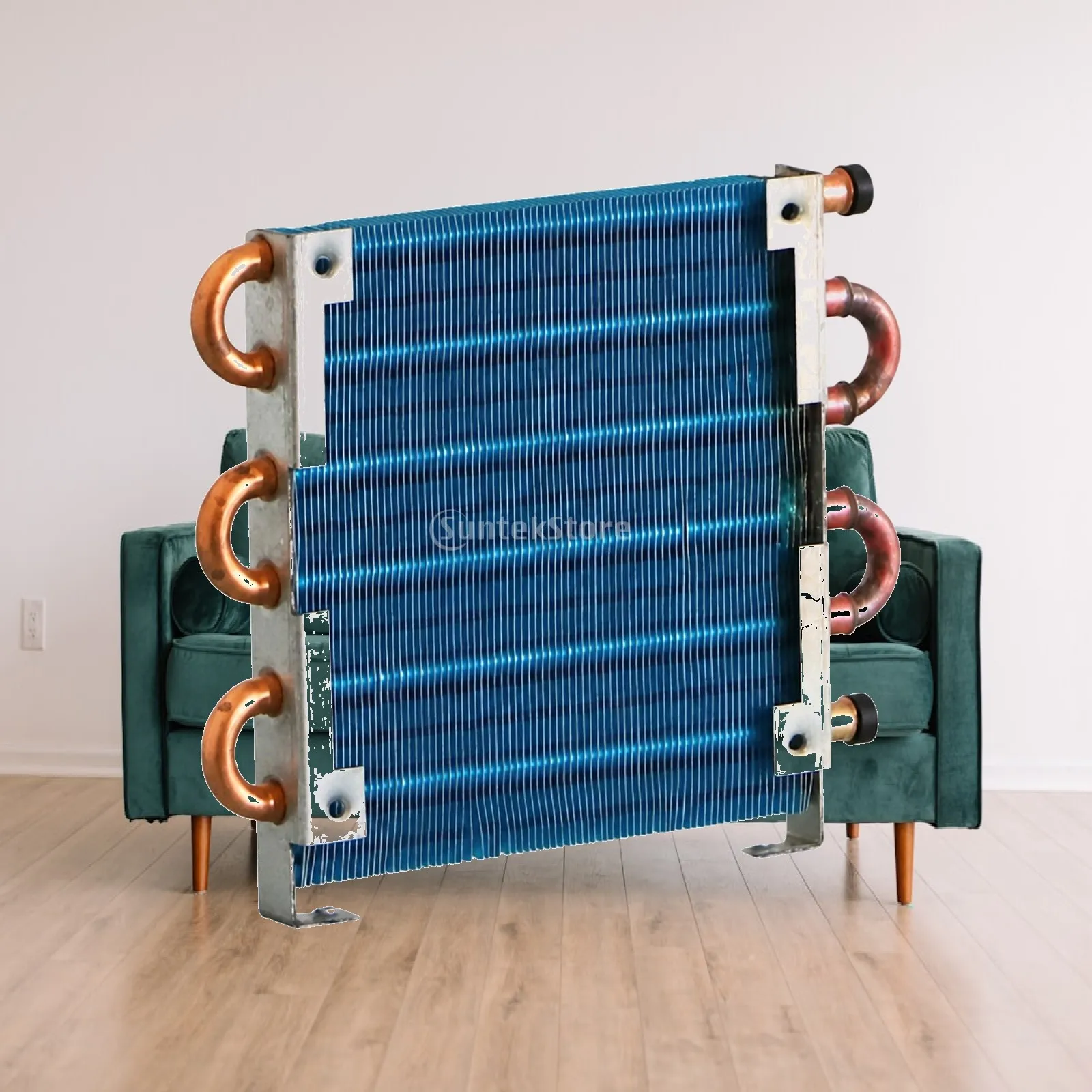 Heat Exchanger Condenser with Mounting Feet for Water Cooling System and Cabinet Climate Control