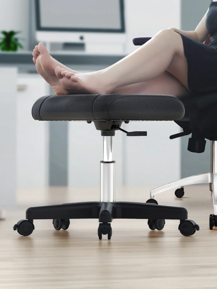 adjustable-height-footrest-low-stool-sofa-office-home-chair-footrest-leather-square-stool-modern-simple-style-adult-footrest