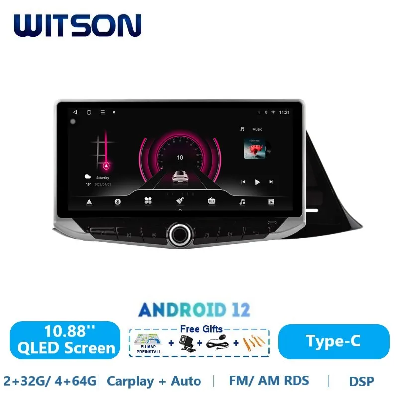 WITSON Android 12 Car Radio SYSTEM for TOYOTA CHR 2018-2021 QLED Carplay Auto Stereo GPS WiFi Multimedia