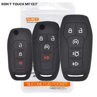 For Ford F-150 F-250 F-350 F-550 Fiesta Ranger Fusion Mondeo Mustang S-Max Explorer Edge Remote Cover 2018 Silicone Key Case Fob