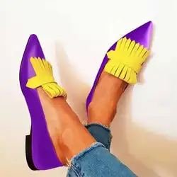 Boat Shoes Flat Heels Women's Loafers Pointed Toe Slip-on Women's Shoes