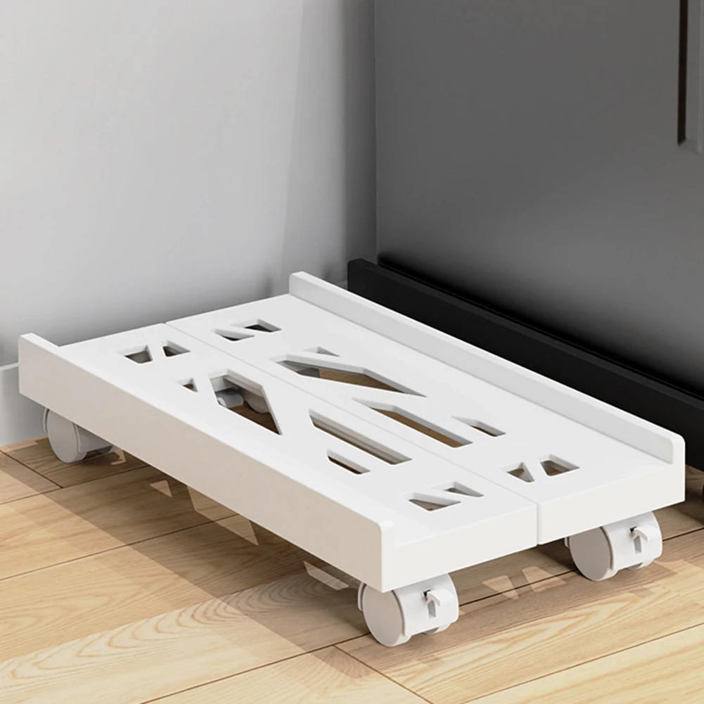 

Computer Tower Stand CPU Holder Stand with 4Caster Wheel Computer Mainframe Bracket for Most Desktop Towers for Gamers Students